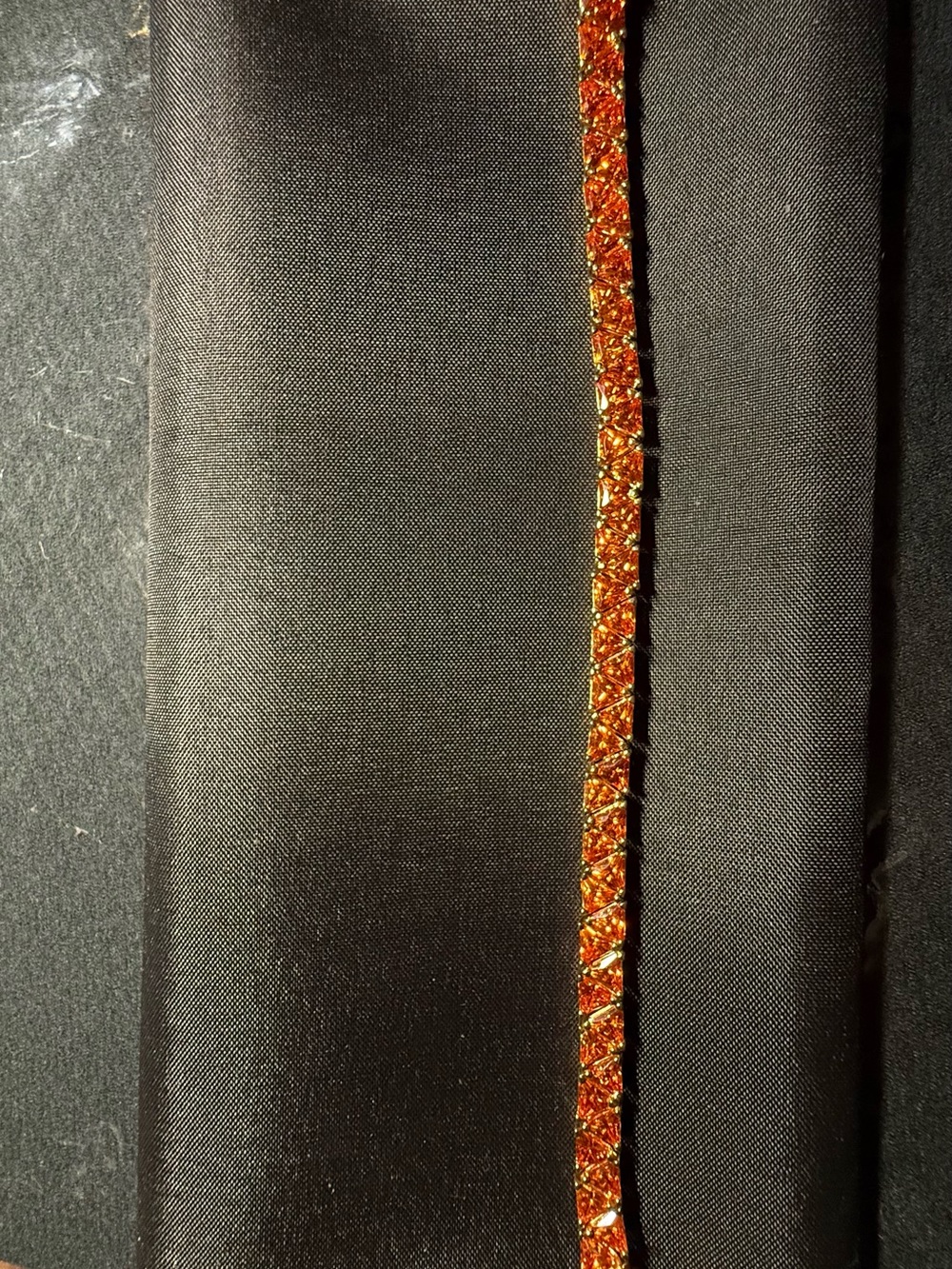 Brand New Elegant Women's Amber/Orange CZ Triangular Tennis Bracelet it’s rare! - Picture 4 of 5